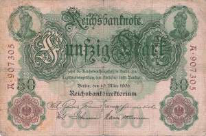 50 Mark 1906 Ro25a I/A